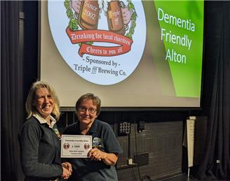 Donation received from Alton Beer Festival